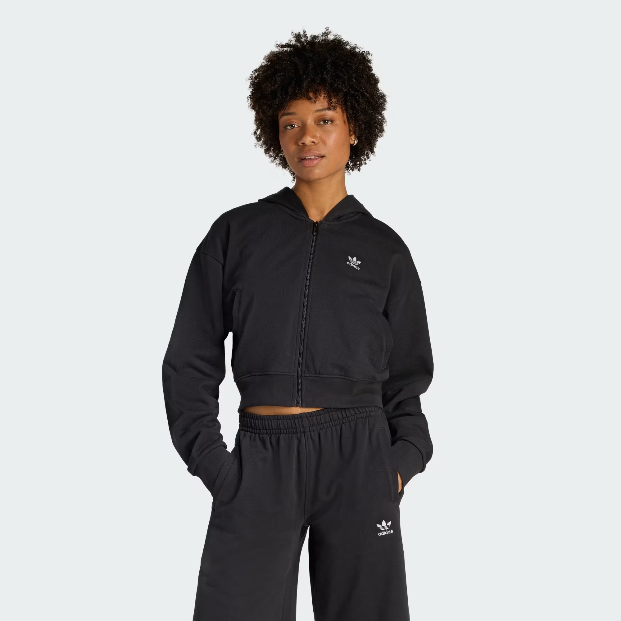 ХУДИ НА МОЛНИИ ИЗ ФРАНЦУЗСКОГО МАХРОВОГО ТРИКОТАЖА ESSENTIALS